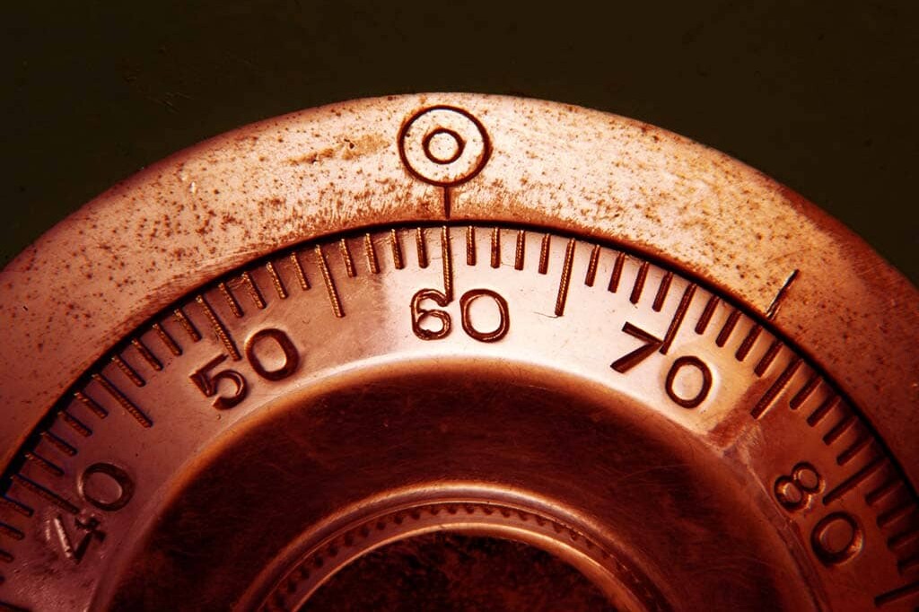 copper combination lock